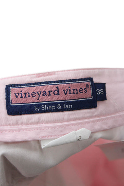 Vineyard Vines Mens Chino Shorts Pink 100% Cotton Button Size 38