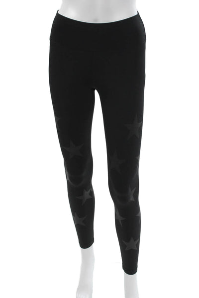 Varley Womens Black Geometric Stars Nylon Leggings Size S