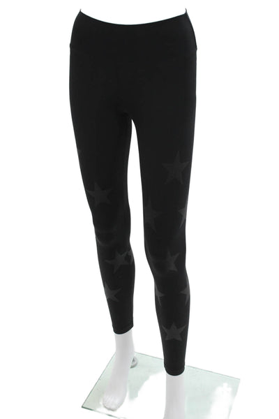 Varley Womens Black Geometric Stars Nylon Leggings Size S