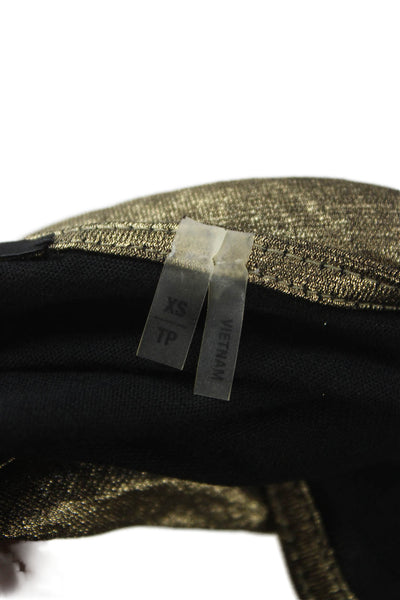 Elie Tahari Womens Gold Cowl Neck Basic Tank Cotton Sleeveless Size XS
