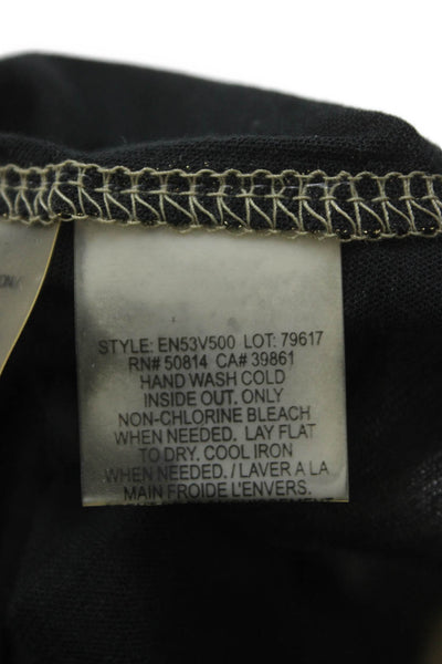 Elie Tahari Womens Gold Cowl Neck Basic Tank Cotton Sleeveless Size XS