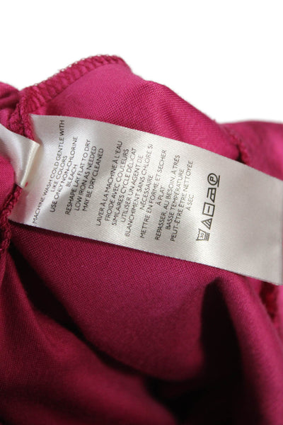 Maeve Anthropologie Women Pink Polyester Round Neck Long Sleeve Blouse Size XS