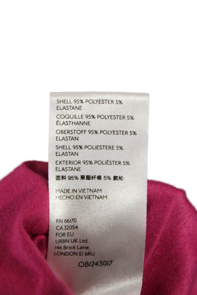 Maeve Anthropologie Women Pink Polyester Round Neck Long Sleeve Blouse Size XS