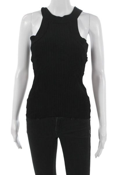 Rag & Bone Womens Black Viscose High Neck Sleeveless Basic Tank Size XS
