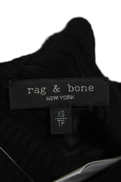 Rag & Bone Womens Black Viscose High Neck Sleeveless Basic Tank Size XS