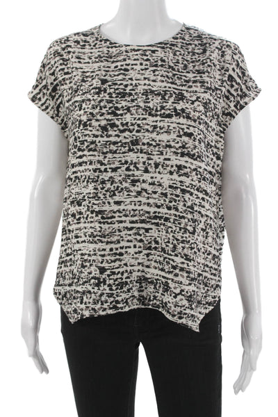 M.M. Lafleur Women Multicolor Geometric Cap Sleeve Blouse Size XS
