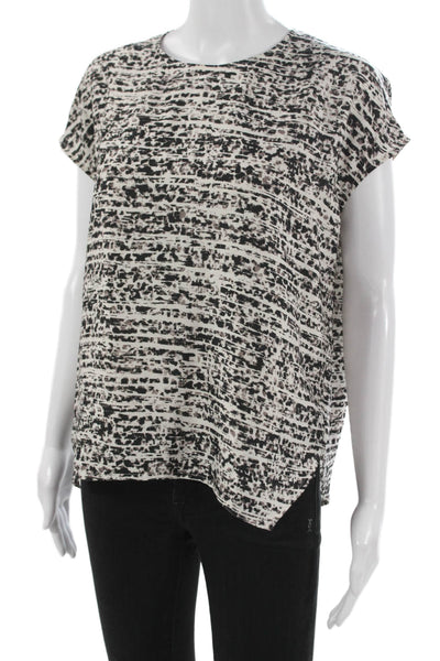 M.M. Lafleur Women Multicolor Geometric Cap Sleeve Blouse Size XS