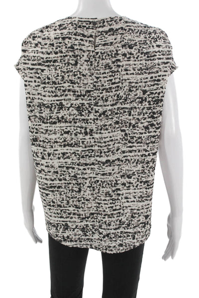 M.M. Lafleur Women Multicolor Geometric Cap Sleeve Blouse Size XS