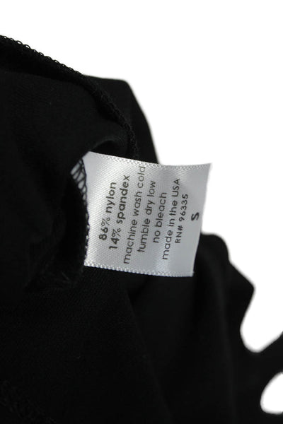 Susana Monaco Women Shift Dress Black Sleeveless Scoop Neck Nylon Short Size S