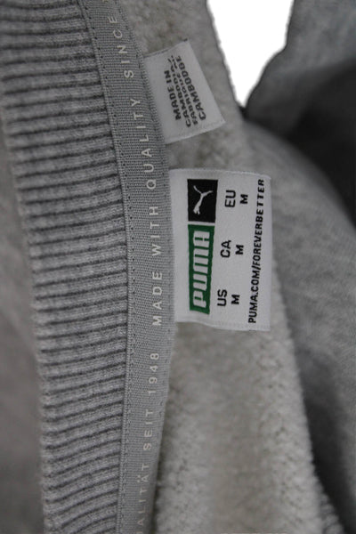 Puma Women Gray Cotton Sweater Dress Long Sleeve Crew Neck Pullover Size M