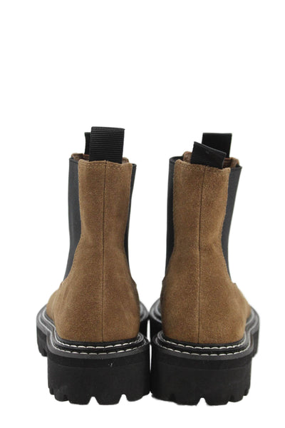 Dolce Vita Womens Suede Chelsea Heeled Ankle Boots Brown Size 7