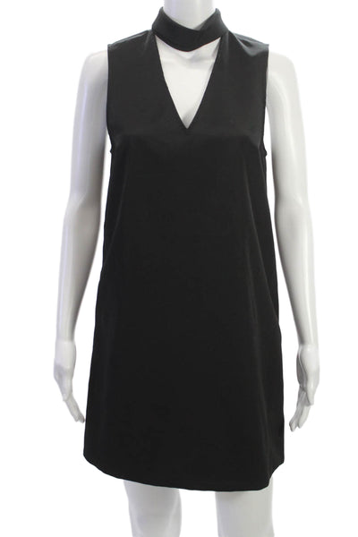 Yumi Kim Womens Sleeveless V-Neck Black Shift Dress Size XS