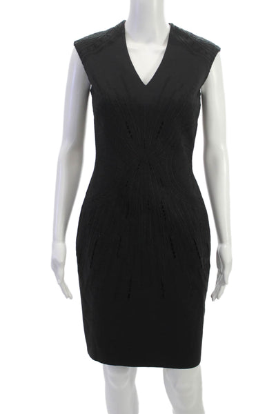 ph15 studio Womens Pencil Dress Black V-Neck Sleeveless Zip Polyamide Size S