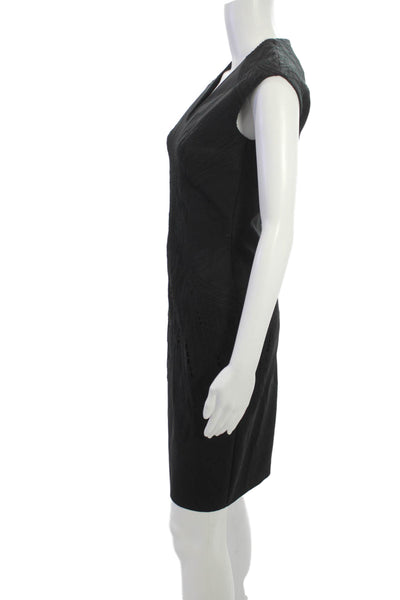 ph15 studio Womens Pencil Dress Black V-Neck Sleeveless Zip Polyamide Size S
