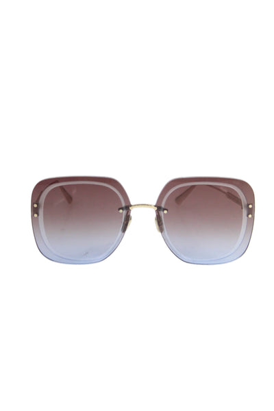 Christian Dior Womens Large Rimless Square Ultra Dior SU Sunglasses Gold Tone