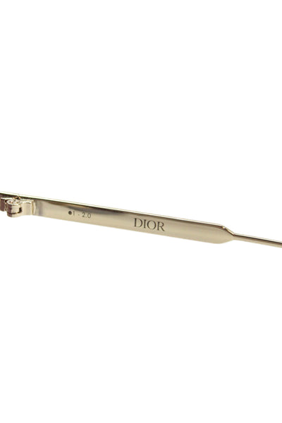 Christian Dior Womens Large Rimless Square Ultra Dior SU Sunglasses Gold Tone