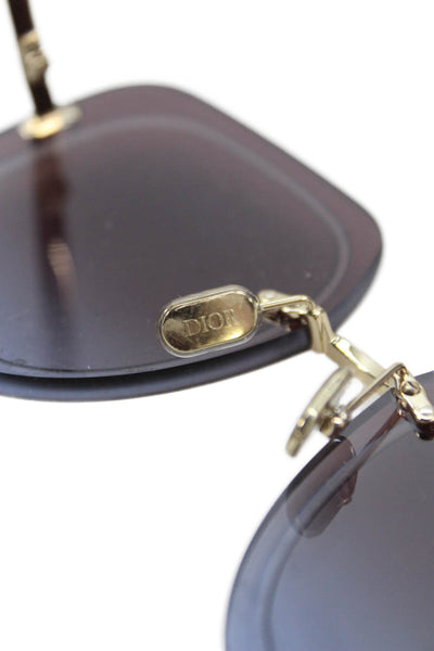 Christian Dior Womens Large Rimless Square Ultra Dior SU Sunglasses Gold Tone