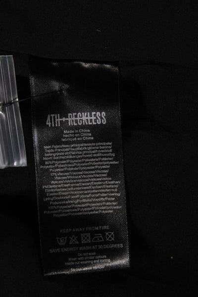 4th Reckless Womens Black Blazer Long Sleeve Snap Size XS