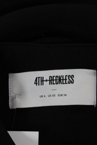 4th Reckless Womens Black Blazer Long Sleeve Snap Size XS