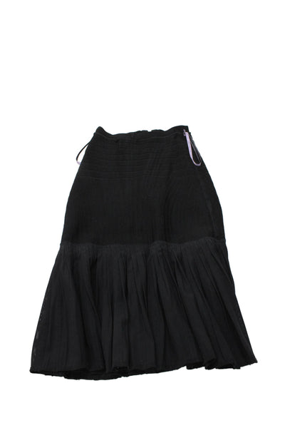 Herve Leger Women Bandage Skirt Black Rayon Zip Size XS