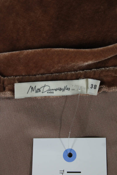 Mes Demoiselles Womens Camisole Brown Viscose V-Neck Sleeveless Size 38