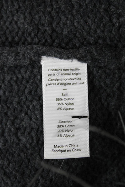 Elizabeth & James Womens Gray Cotton Pullover Sweater Crew Neck Size M
