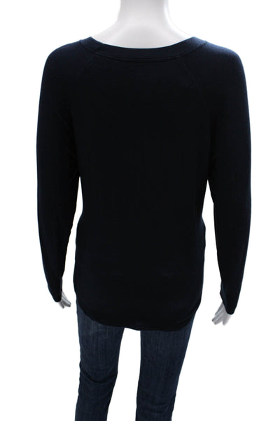 Splits 59 Women Basic Modal Long Sleeve Crew Neck T-Shirt Blue Size S
