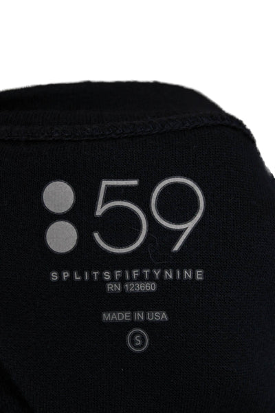 Splits 59 Women Basic Modal Long Sleeve Crew Neck T-Shirt Blue Size S