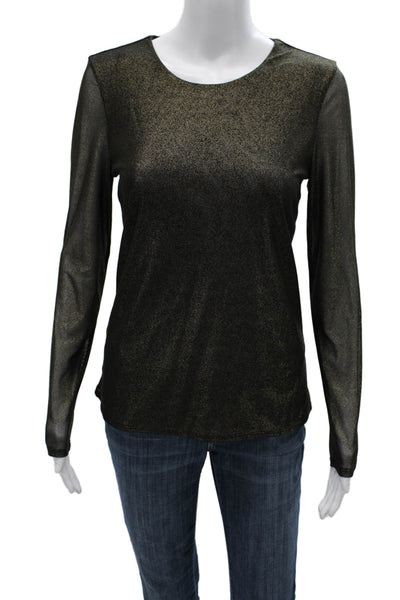 Prism Sport Womens Basic Black Long Sleeve T-Shirt Polyester Size M