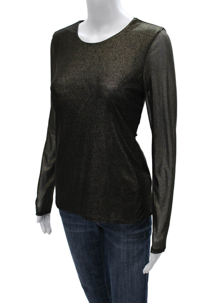 Prism Sport Womens Basic Black Long Sleeve T-Shirt Polyester Size M