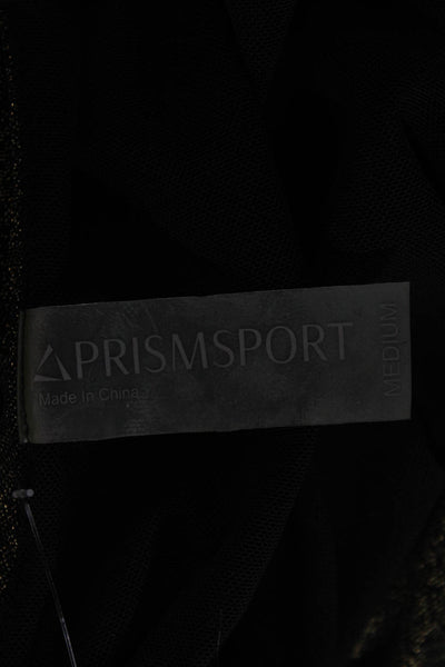 Prism Sport Womens Basic Black Long Sleeve T-Shirt Polyester Size M