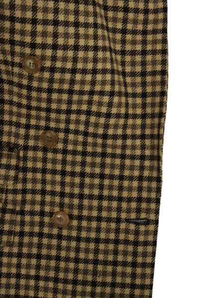 Partito Mens Blazer Brown Check Polyester Button Size 40