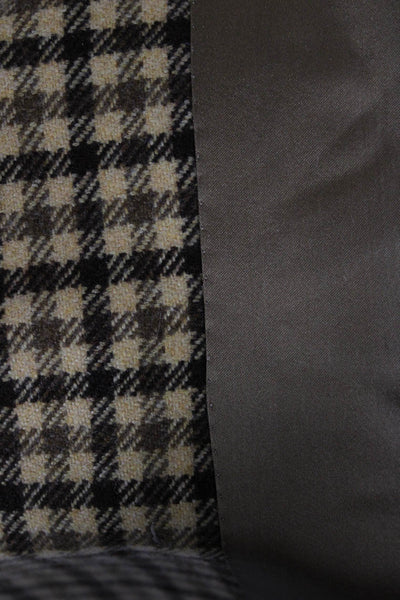 Partito Mens Blazer Brown Check Polyester Button Size 40