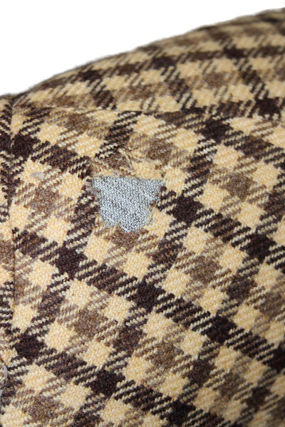 Partito Mens Blazer Brown Check Polyester Button Size 40