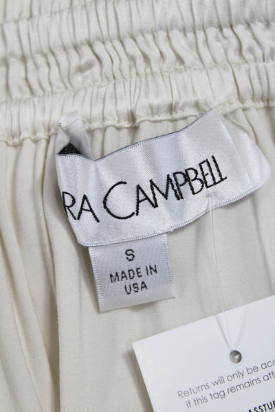 Sara Campbell Womens Off the Shoulder Ivory Blouse 3/4 Sleeve Polyester Size S