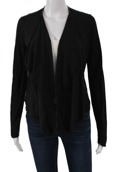 Eileen Fisher Women Linen Black Cardigan Long Sleeve Petites Size S