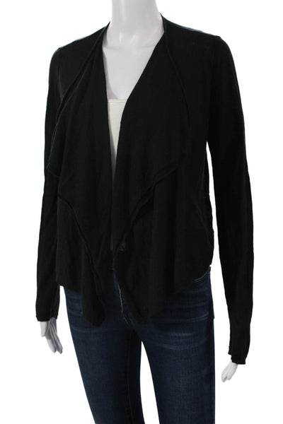 Eileen Fisher Women Linen Black Cardigan Long Sleeve Petites Size S