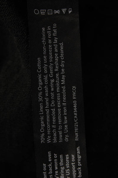 Eileen Fisher Women Linen Black Cardigan Long Sleeve Petites Size S