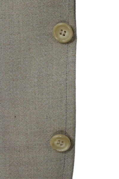 Partito Mens Beige Blazer Button Solid Spring Size 40