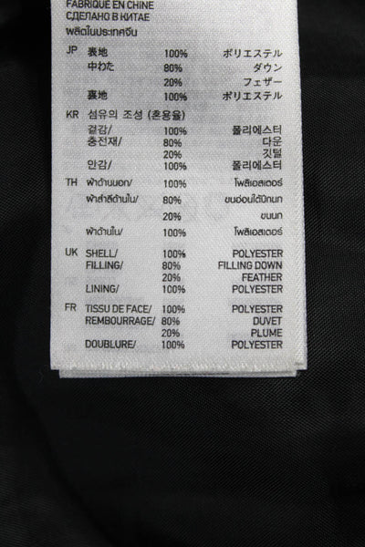 Uniqlo Women Puffer Jacket Black Polyester Zip Long Sleeve Size S