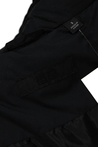 Uniqlo Women Puffer Jacket Black Polyester Zip Long Sleeve Size S