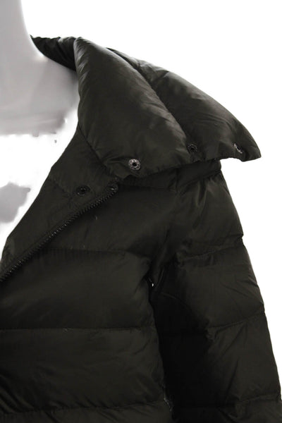 Zara Woman Women Puffer Jacket Green Long Sleeve Polyamide Size XS