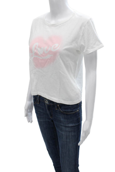 J Crew Women Basic White Crew Neck Short Sleeve T-Shirt Size S