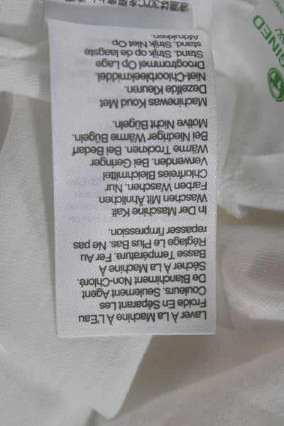 J Crew Women Basic White Crew Neck Short Sleeve T-Shirt Size S