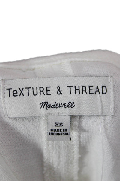 Madewell Womens Basic Cotton V Neck 3/4 Sleeve Blouse White Size XS