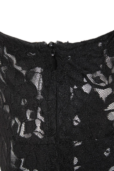 Dissh Womens Maxi Floral Nylon Skirt Black Long Zip Size 0