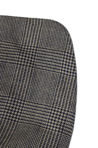 Loro Piana Mens Beige Flax Check Blazer Size 48