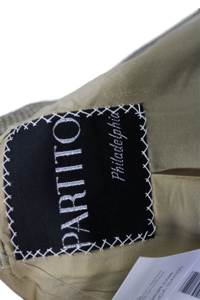 Partito Mens Blazer Green Solid Button Size 40