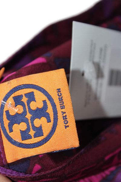Tory Burch Women Tunic Blouse Silk V-Neck 3/4 Sleeve Multicolor Size 4