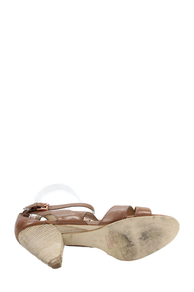 Belle Sigerson Morrison Womens Leather Sandal Heels Brown Size 9.5 B